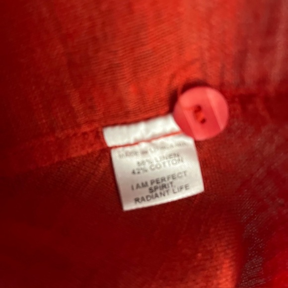 Flax Linen Blend Lagenlook Button Front Tunic Small - Picture 7 of 7